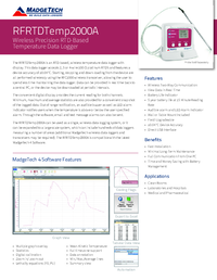 Thumbnail of document Data Sheet - RFRTDTemp2000A Wireless RTD Temperature Data Logger
